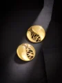 24K Gold Plated Jali Design 925 Sterling Silver Earrings