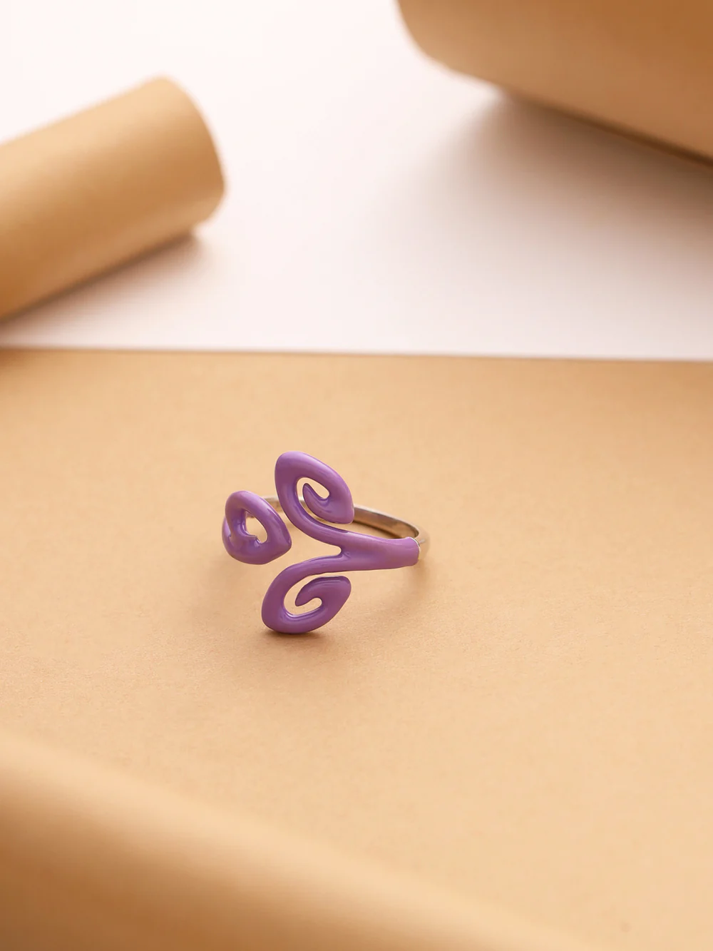 SILSPR004-1 Lilac Bloom Wrap Ring - Image 1